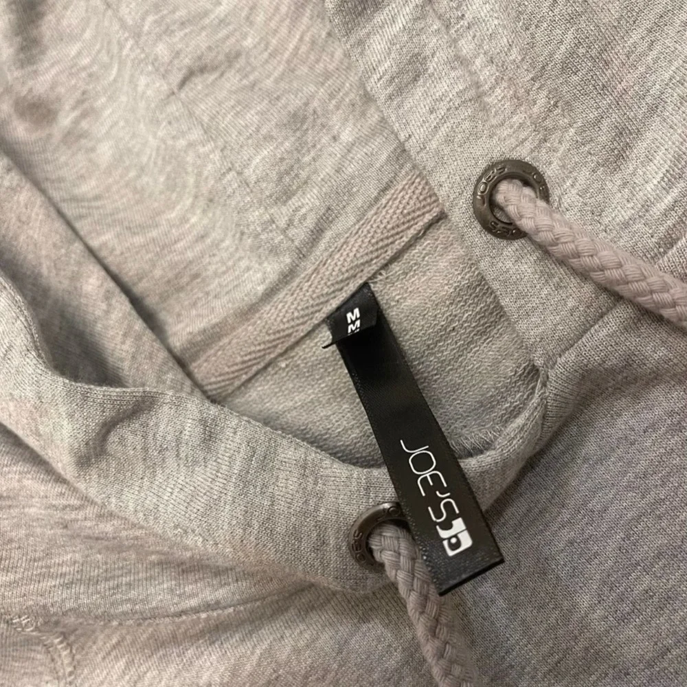 Joe’s Jeans Cropped Heather Gray Hooded Sweatshirt - Picture 5 of 7